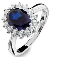 Ring Rosett safir CZ 925