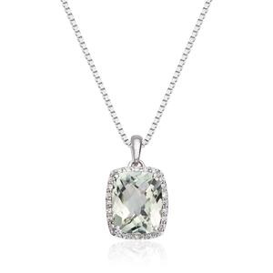 Anheng Mint Quartz 0,09ct WSI hvitt gull
