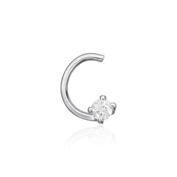 Piercing i hvitt gull med 0,035ct WSI diamant