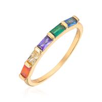 Ring Multi Cz forgylt 925