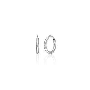 Øreringer i sølv rhodinert 2,0 x 13mm