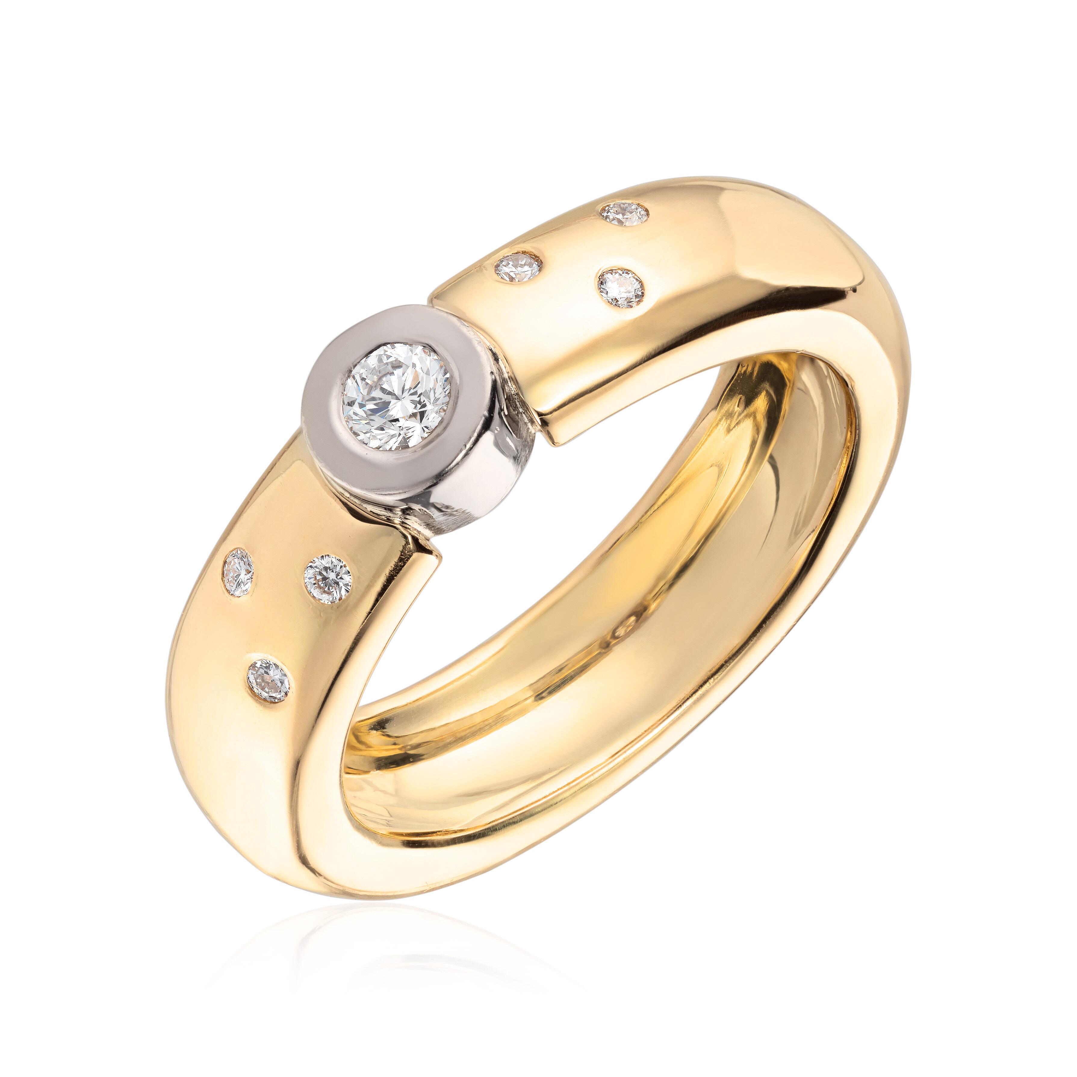 Lene Visholm Ring 0.18ct Wsi 2 farget 585