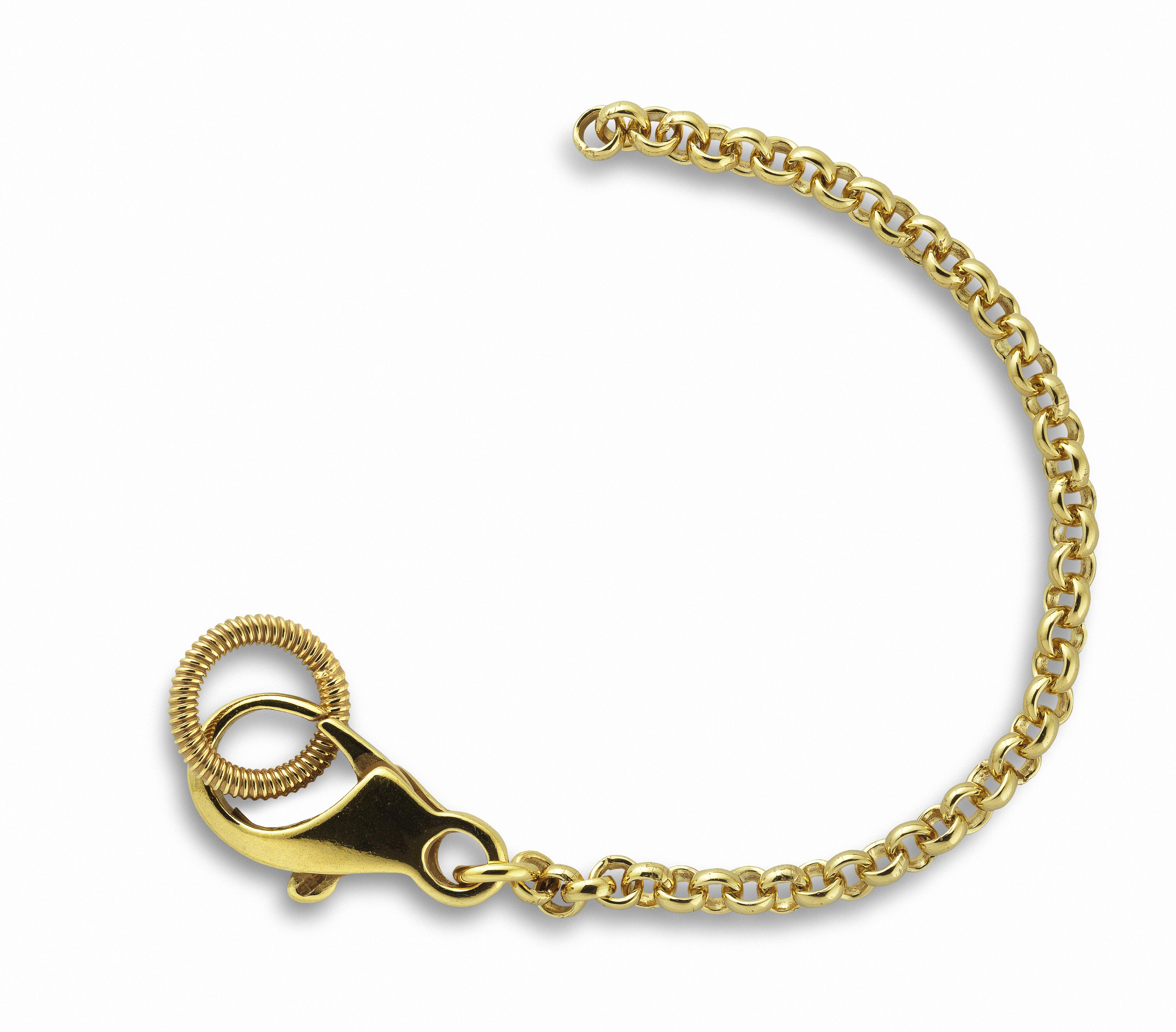 Veskelåssikring forgylt 925