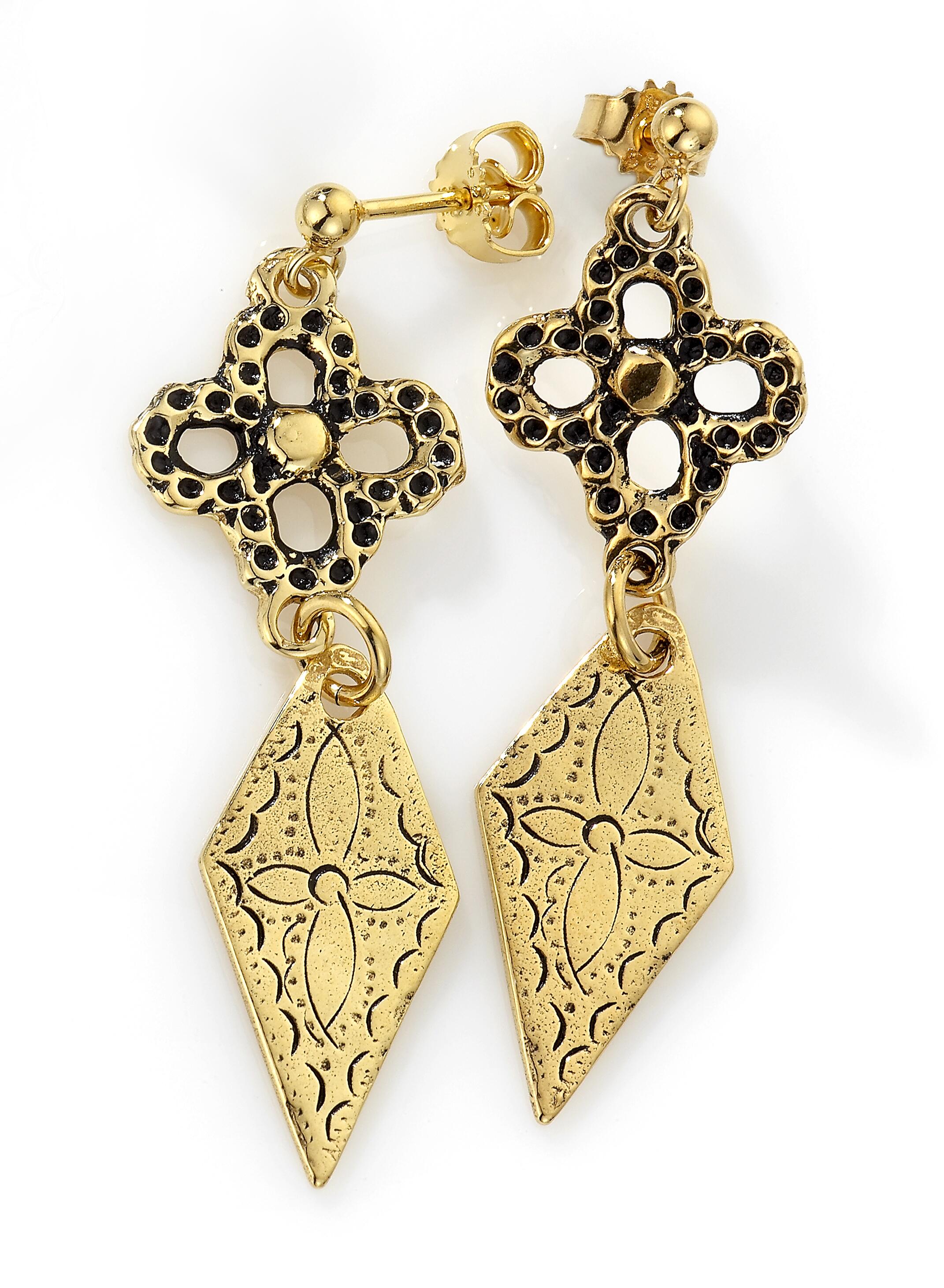 Ørepynt stor forgyldt