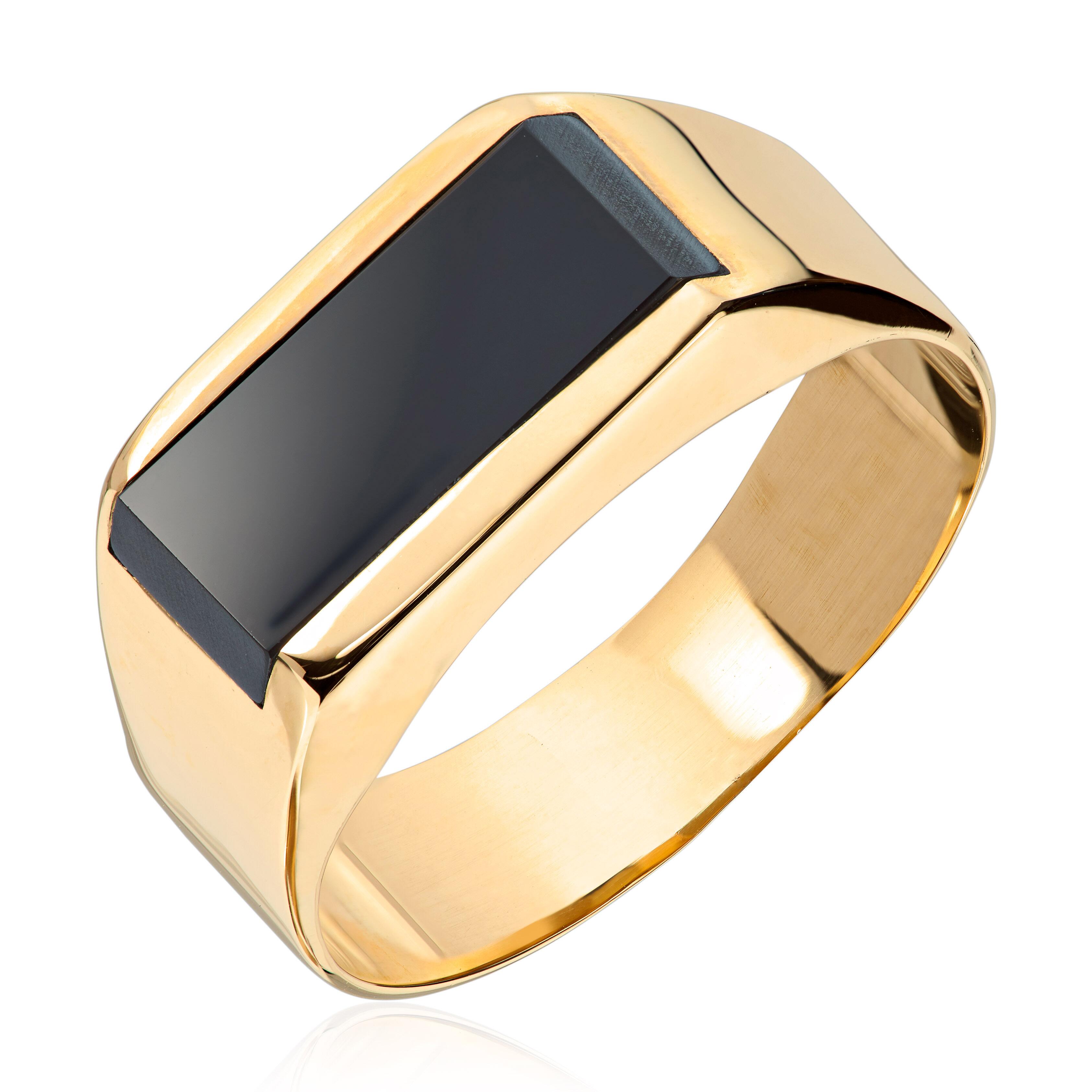 Herre ring onyx 585