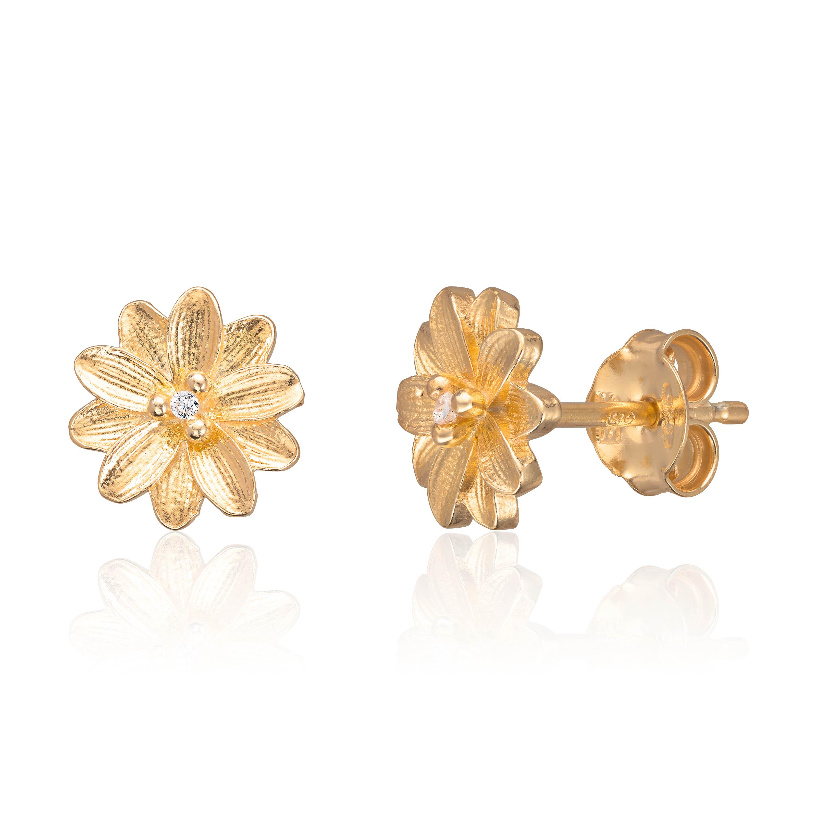 Ørepynt "Vintage Bloom" sølv forgylt