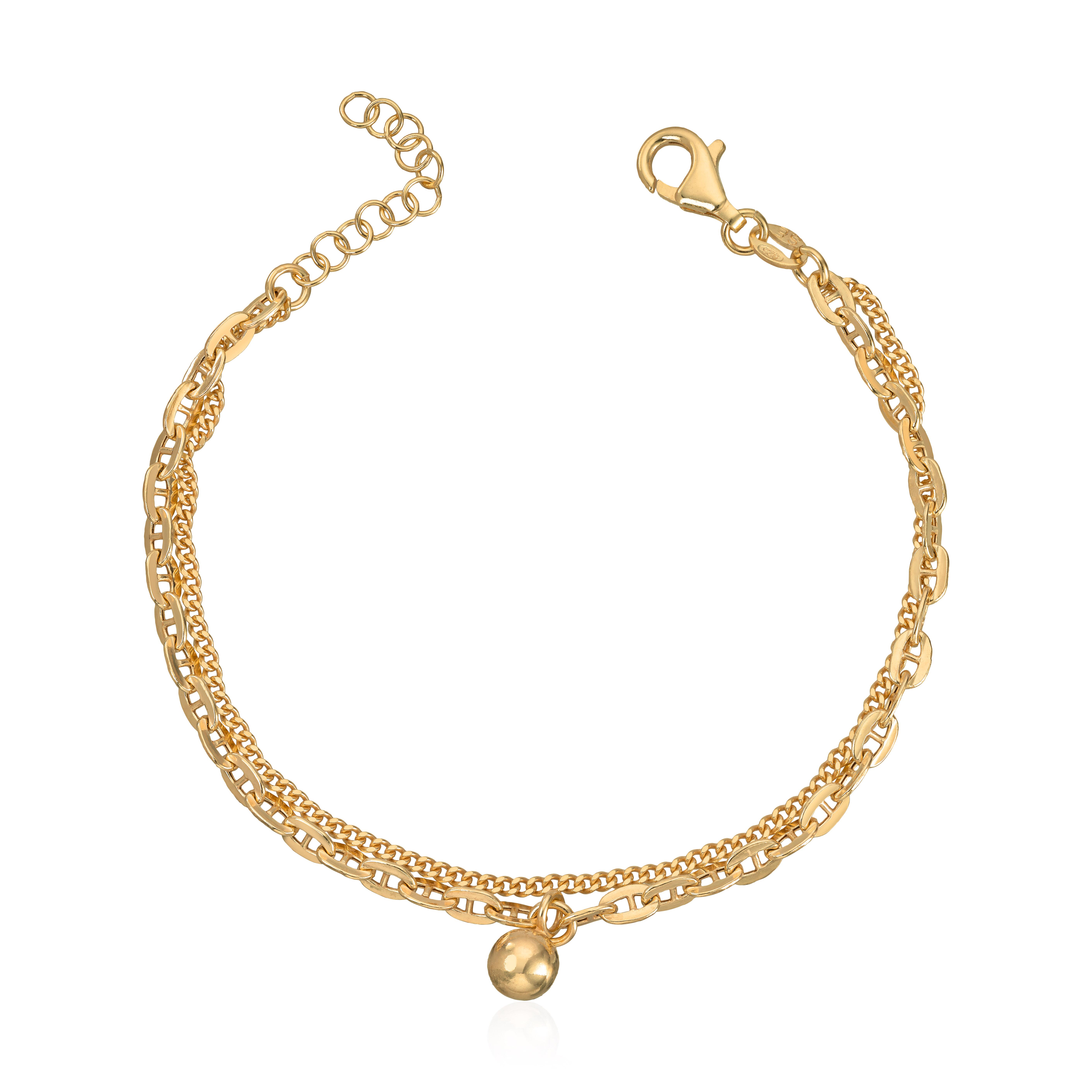 Armbånd med 2 lenker "Old money"