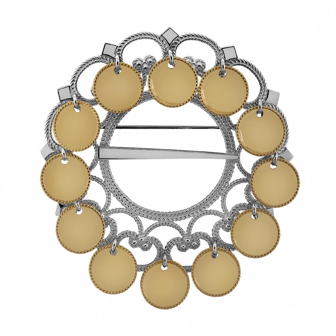 Sølje hvit forgylt 925