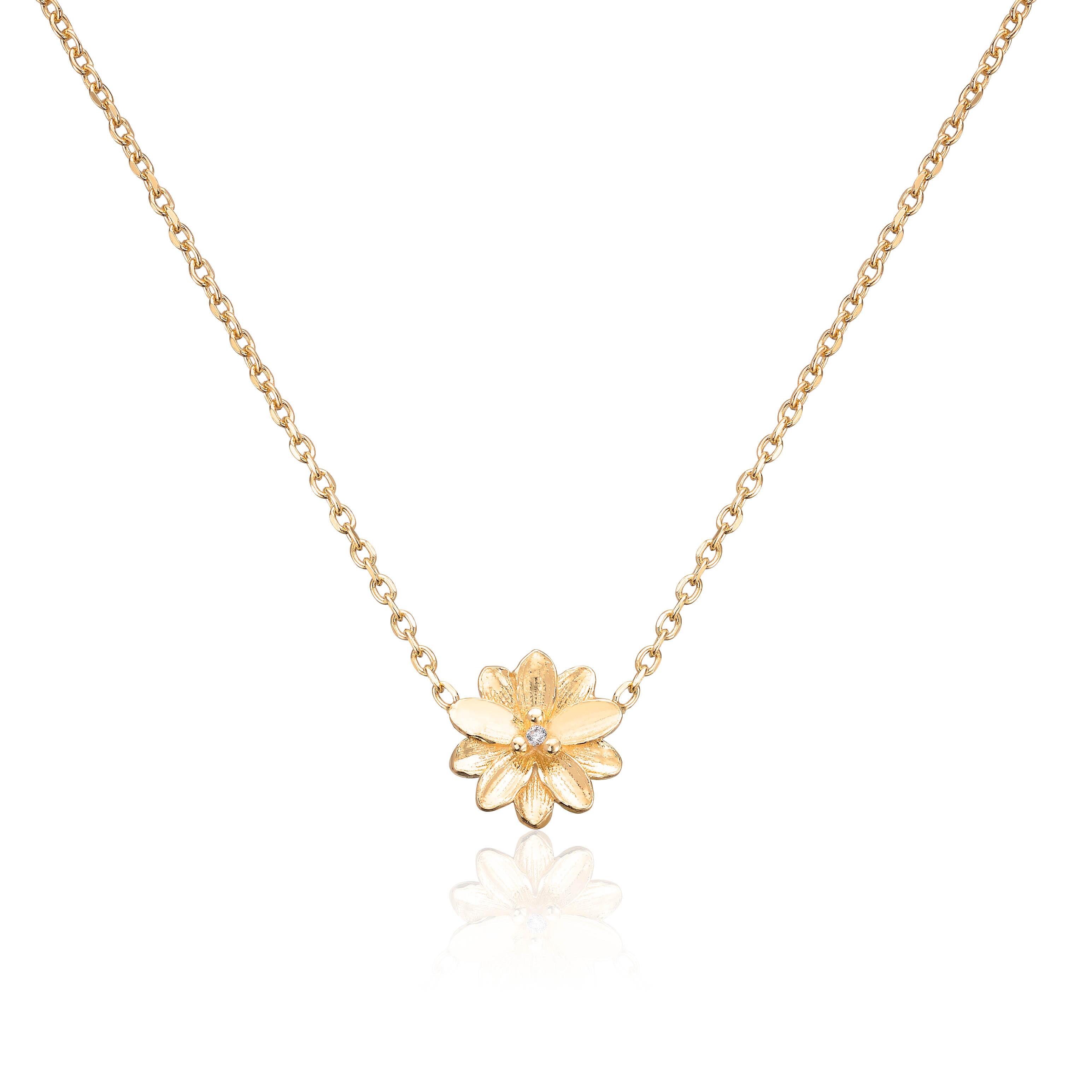 Anheng "Vintage Bloom" sølv forgylt