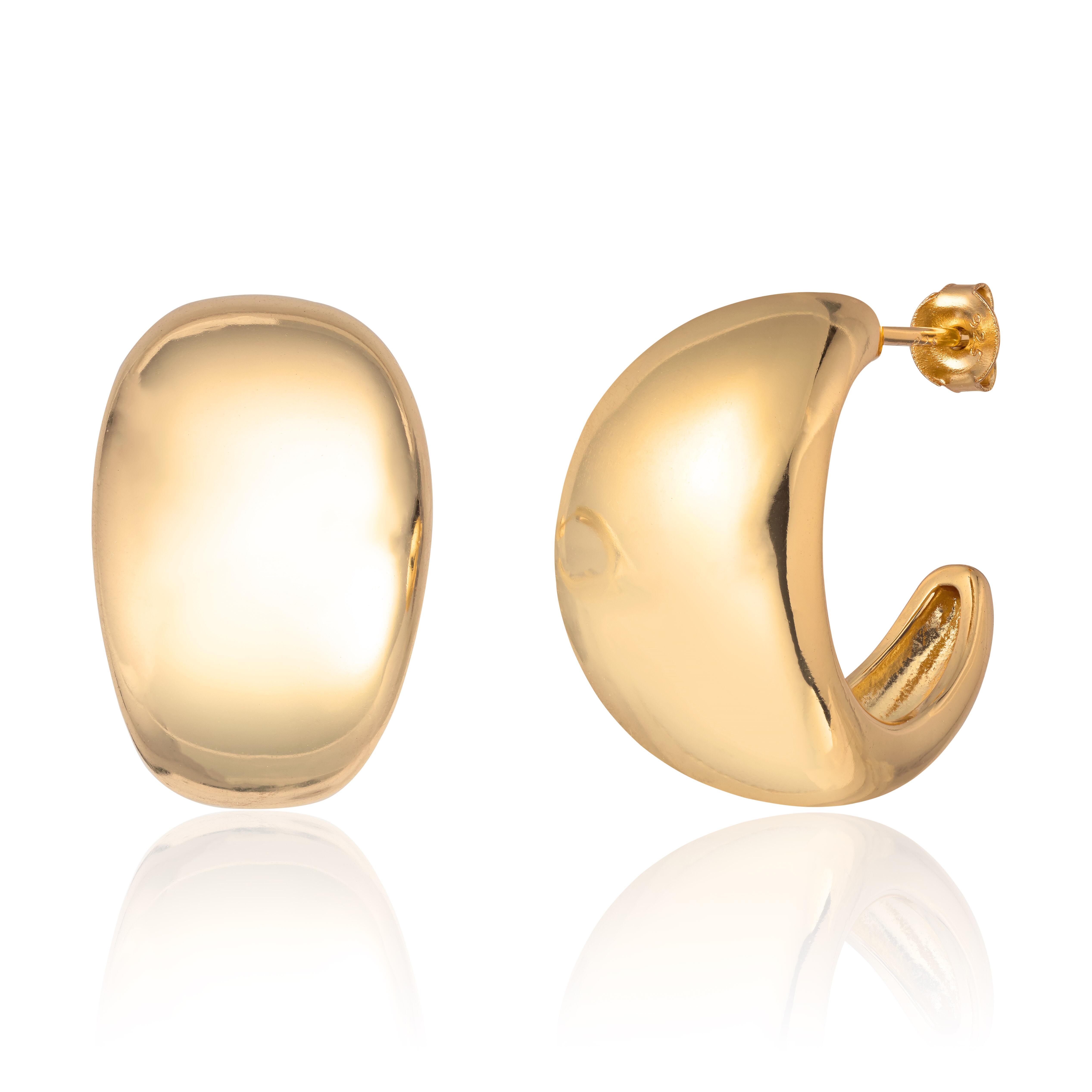 Øreringer "Old money" forgylt 925