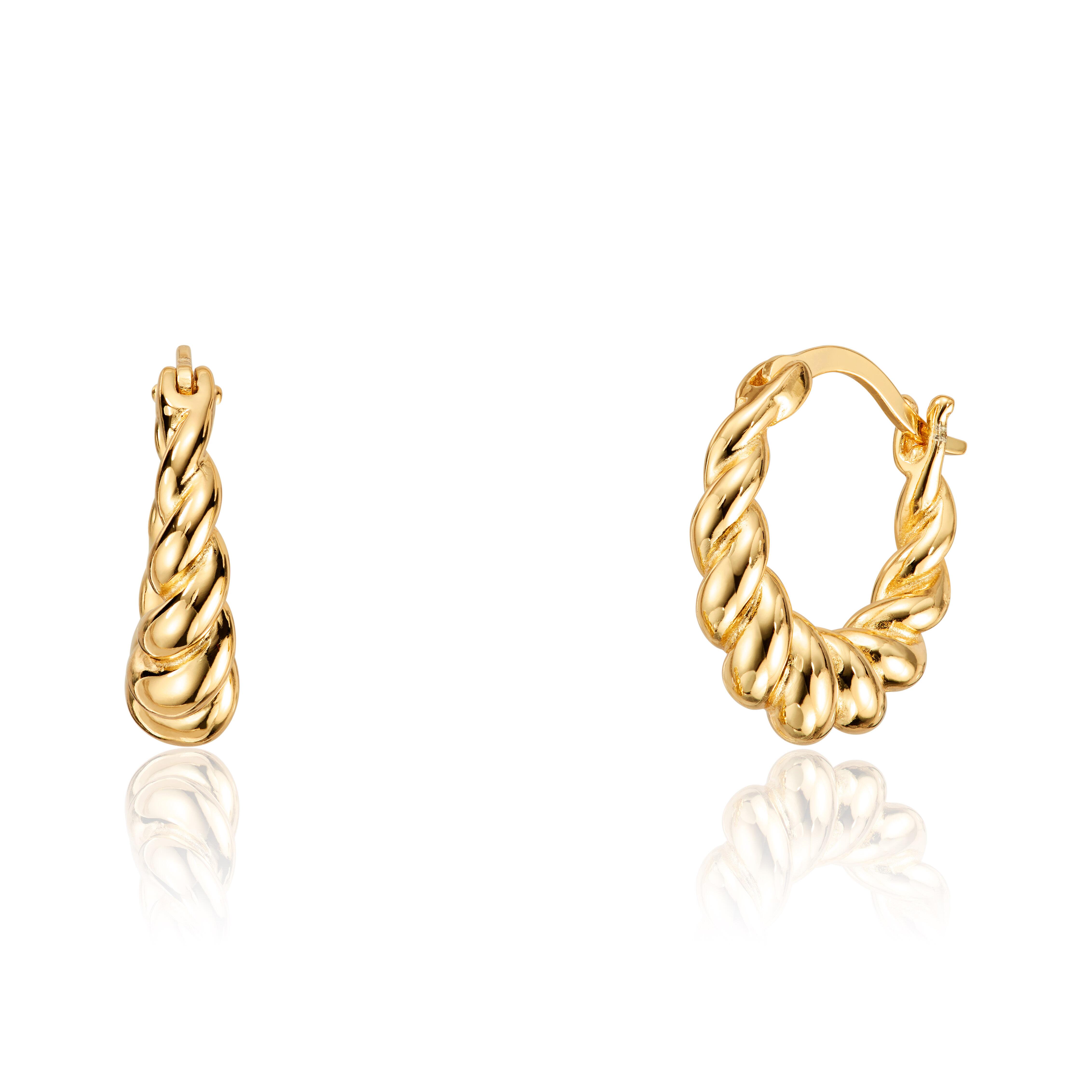 Chunky øreringer forg 925