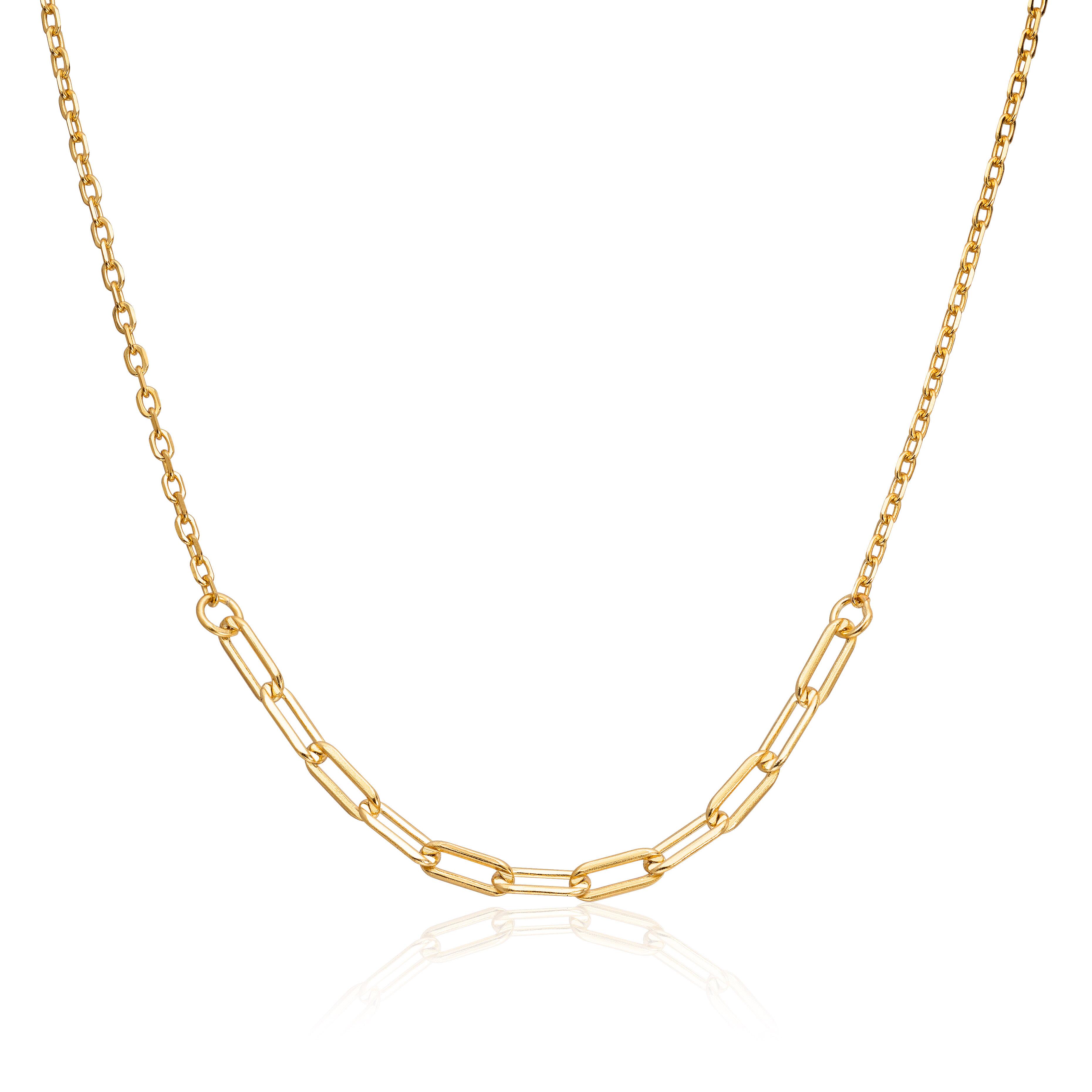 Kjede "Old money" sølv forgylt