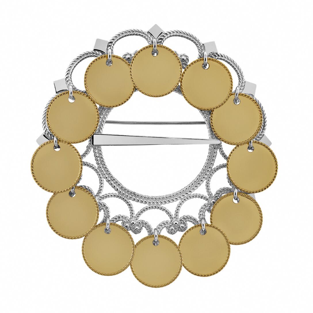 Sølje hvit forgylt 925