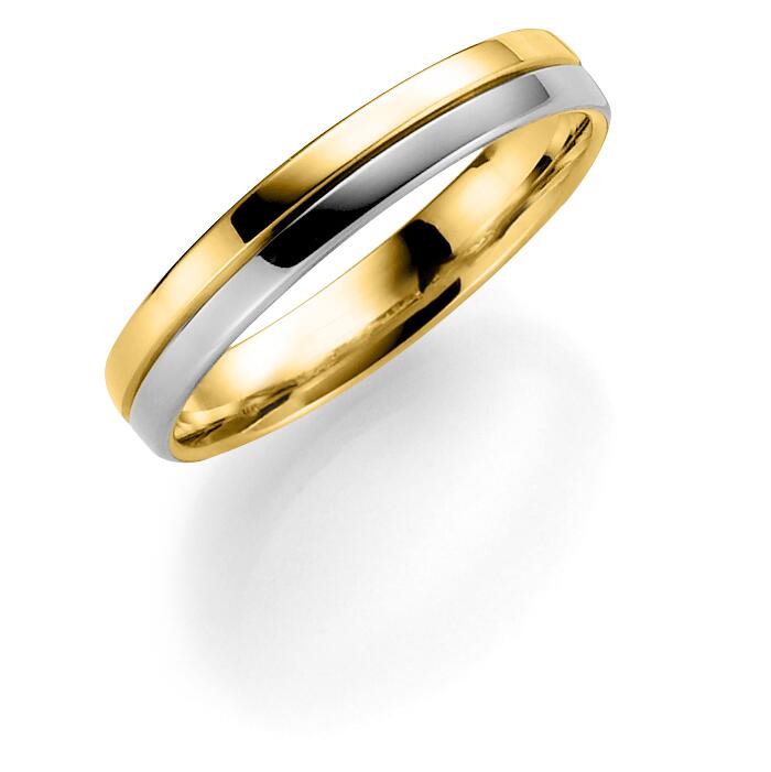 SE133 Deg&Meg Tofarget ring, buet innvendig 585