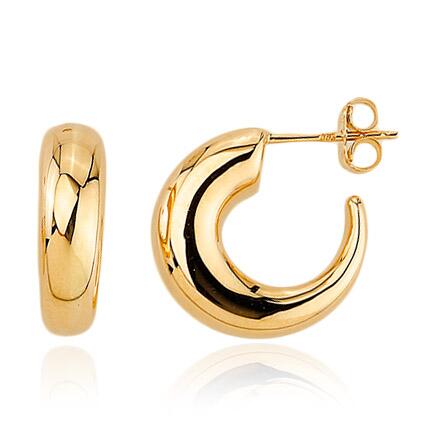 Chunky ørepynt i 14K gult gull