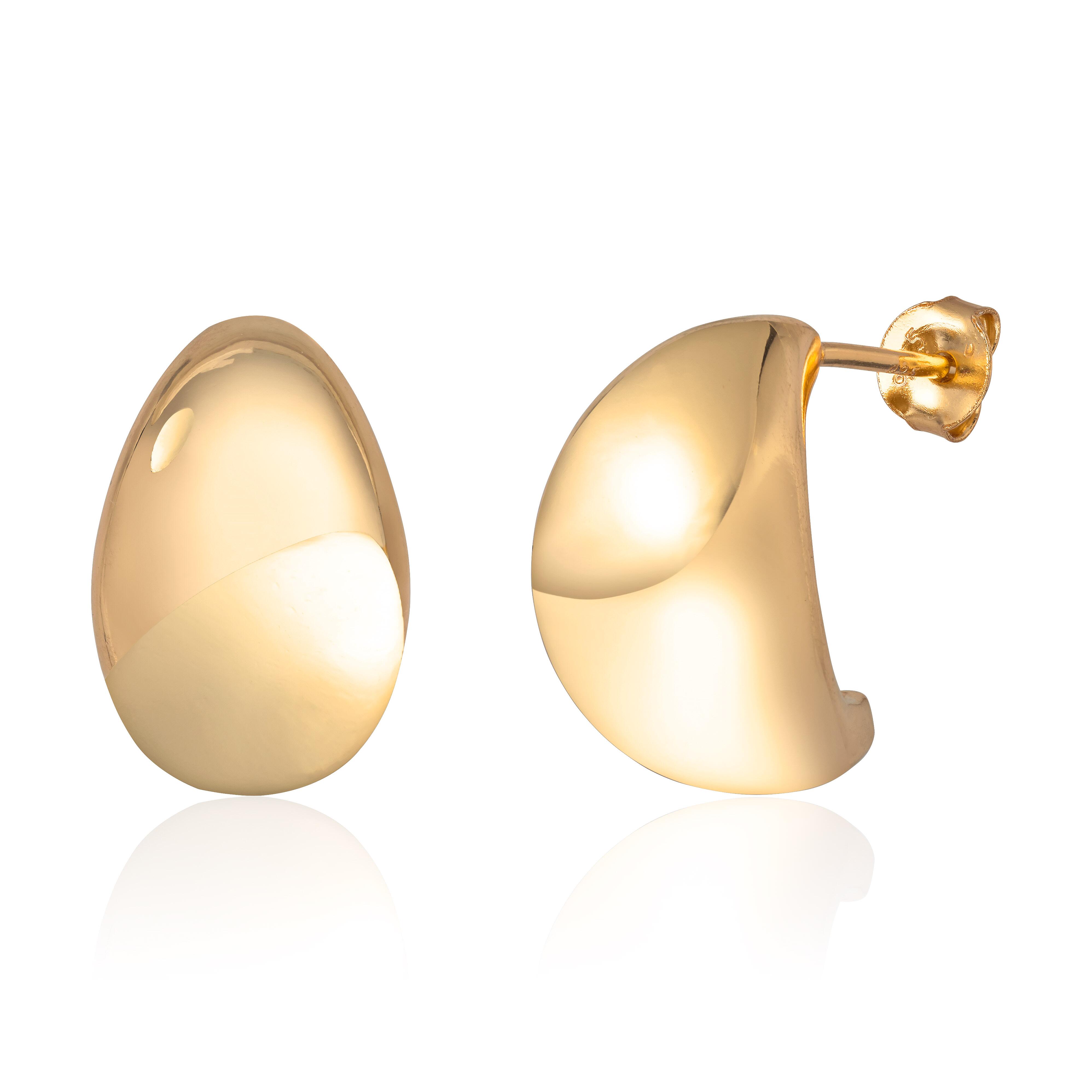 Øreringer "Old money" forgylt 925