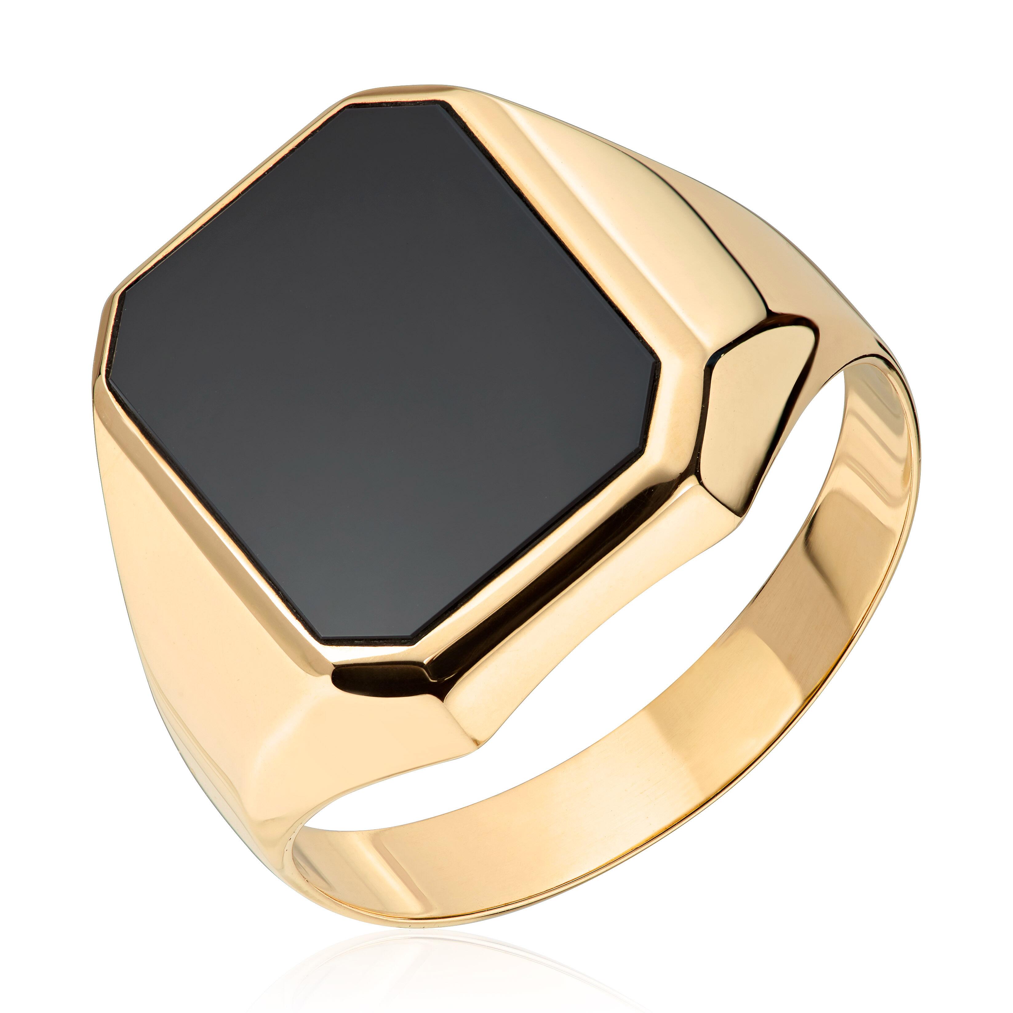 Herre ring onyx 585