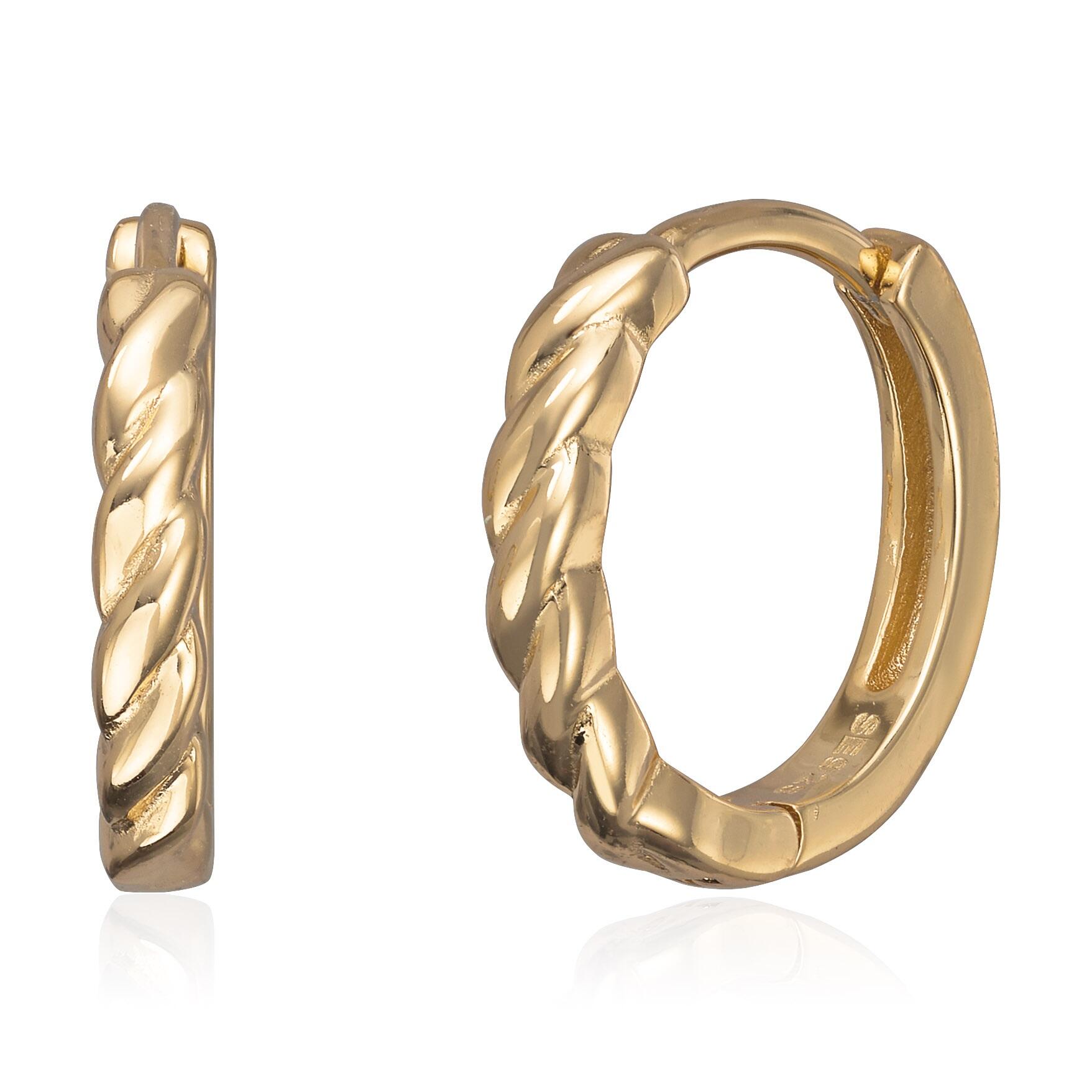 Øreringer "Old money" forgylt 925