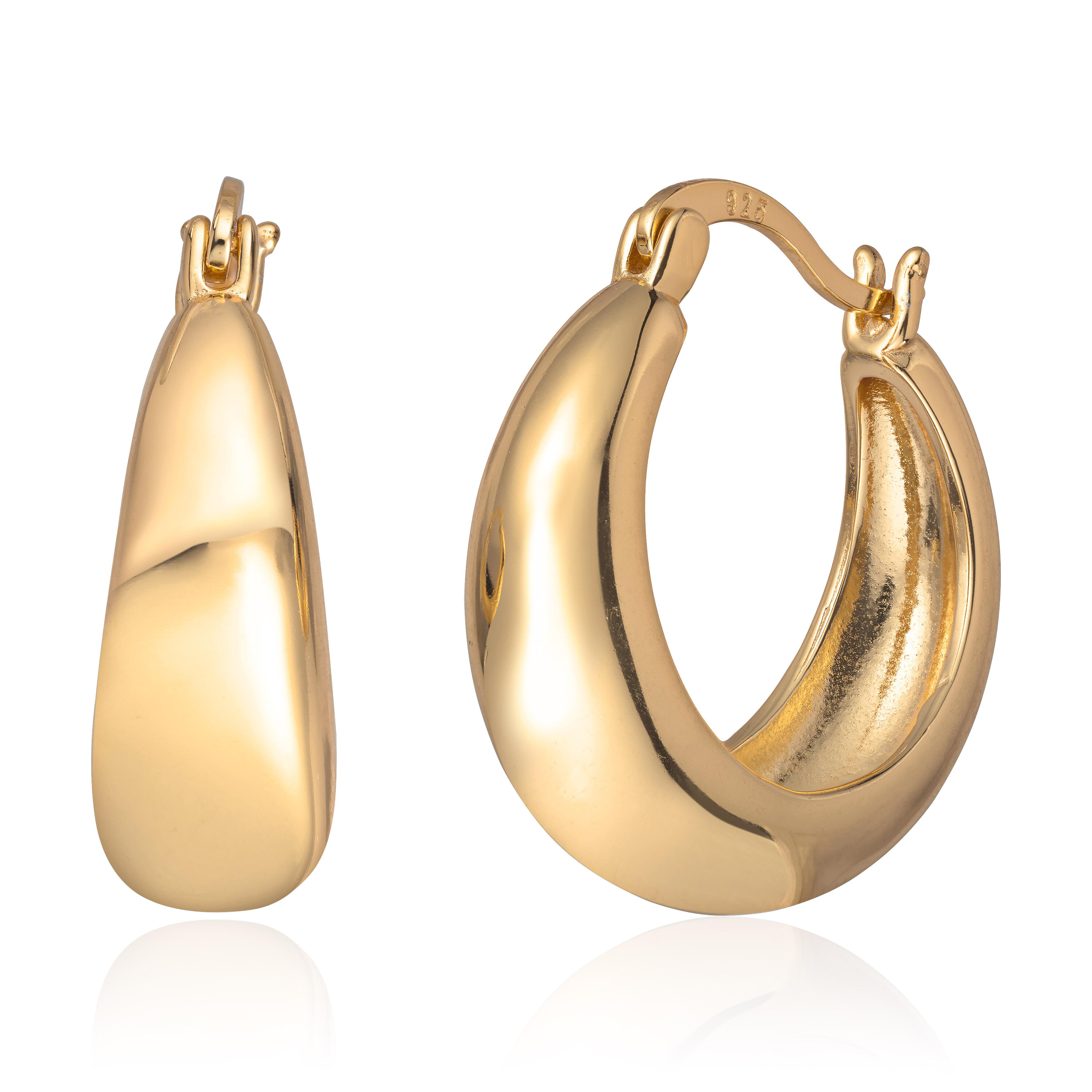 Øreringer "Old money" forgylt 925