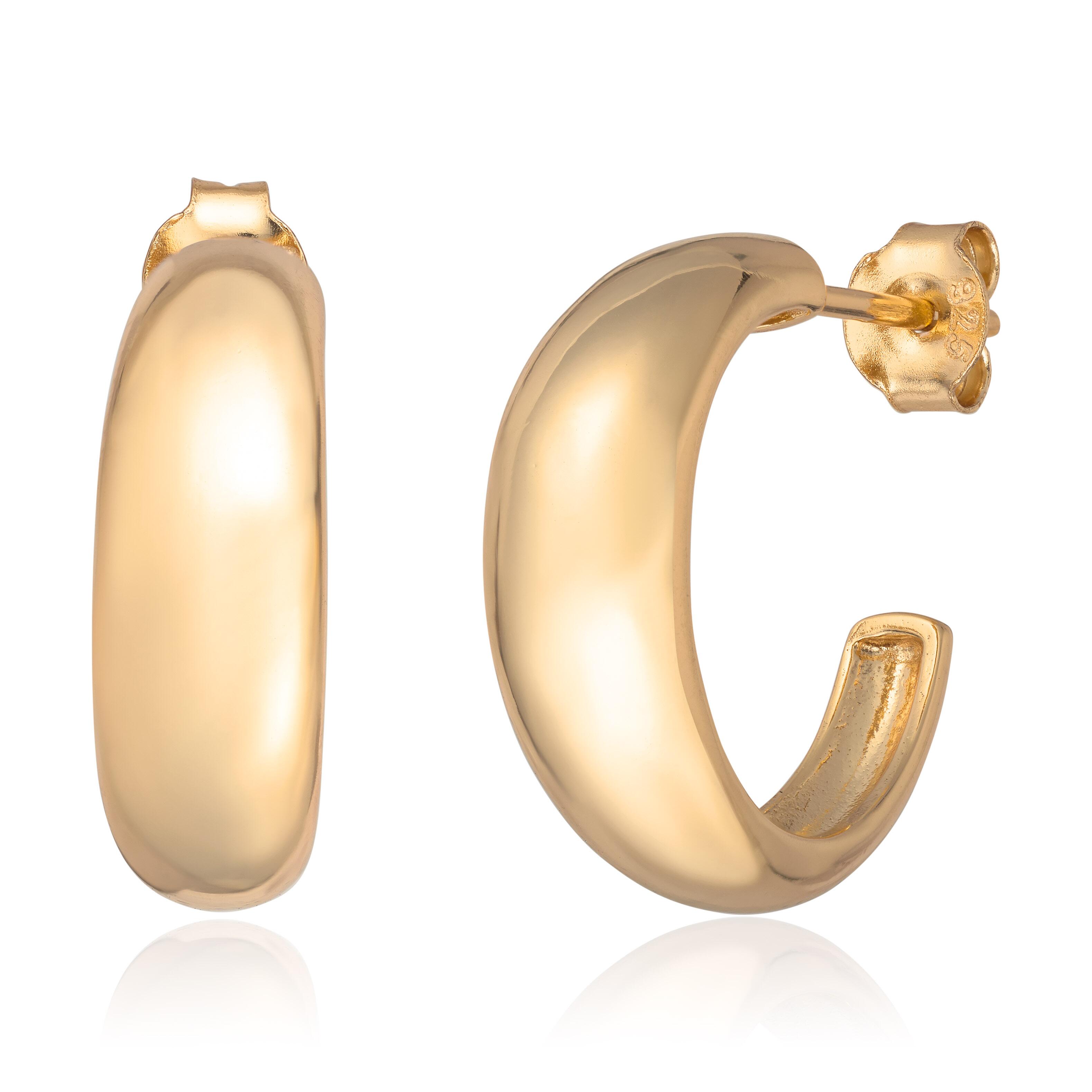 Øreringer "Old money" forgylt 925