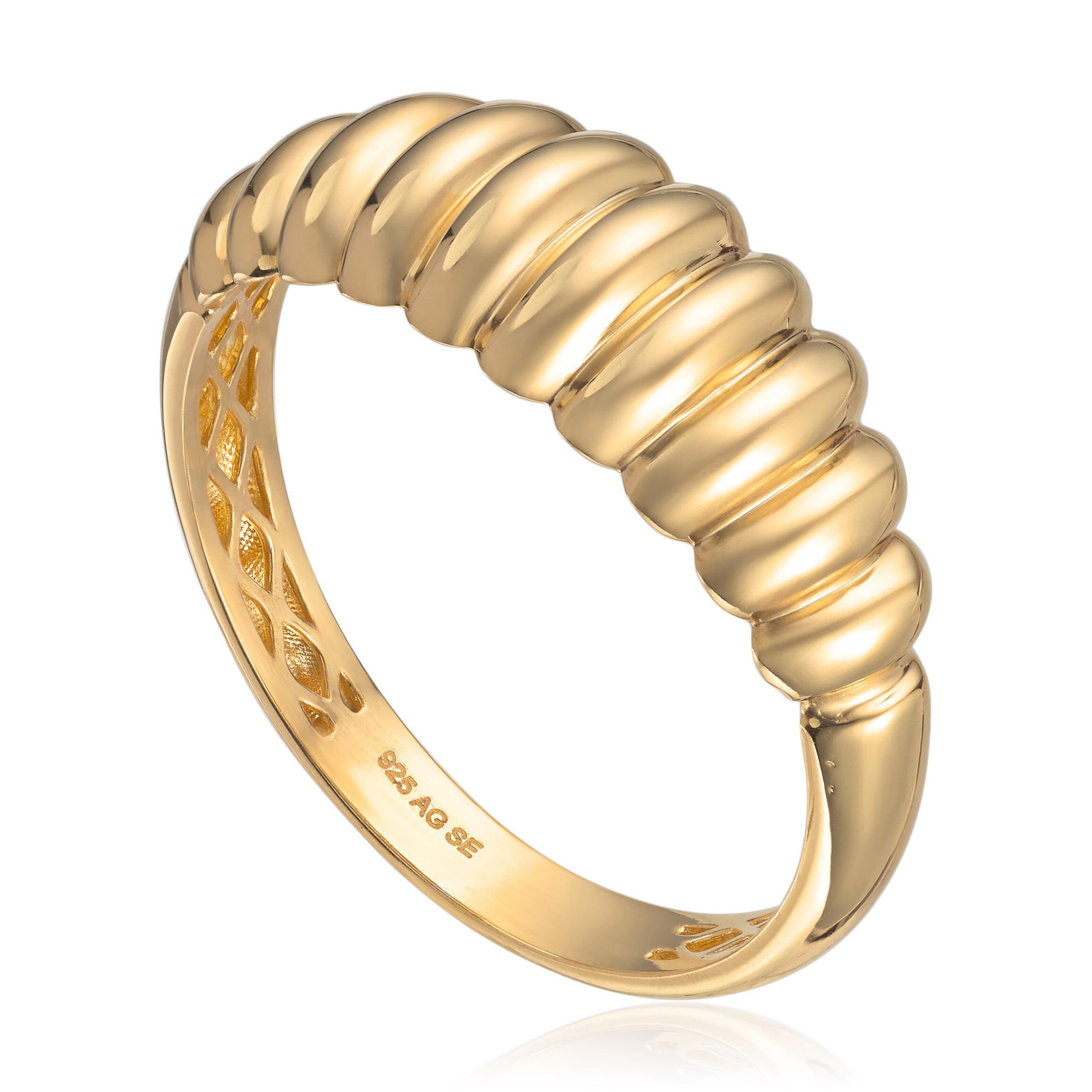 Ring "Old money"i sølv forgylt