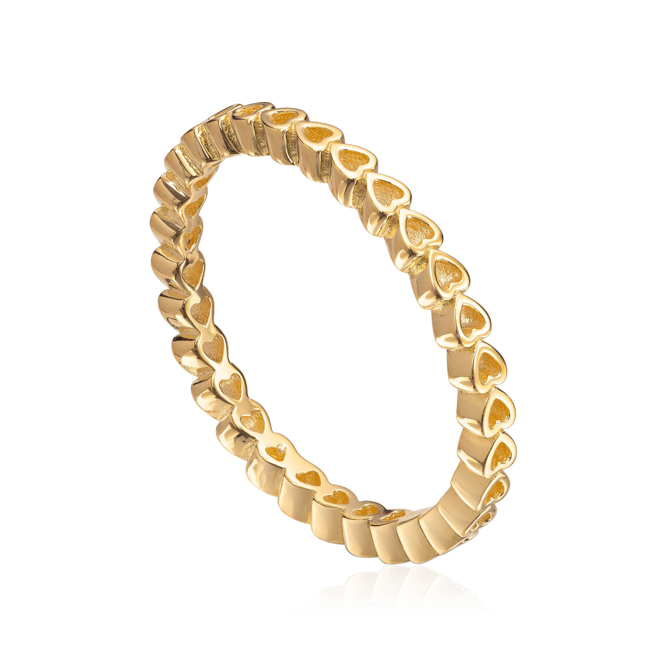 Ring "Vintage Layers" i sølv forgylt
