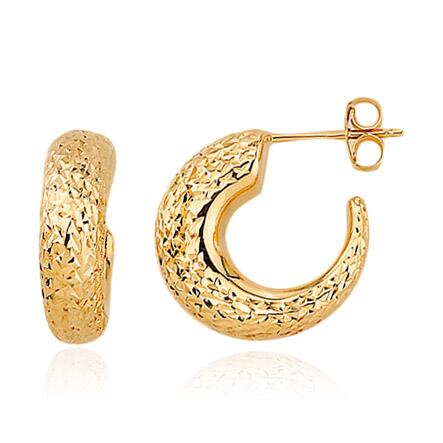 Chunky ørepynt i 14K gult gull