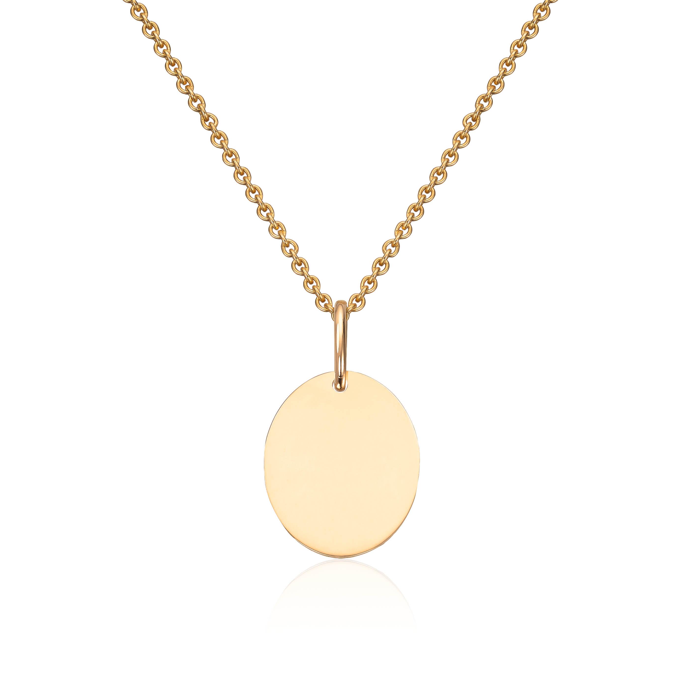 Anheng Oval tag 14K