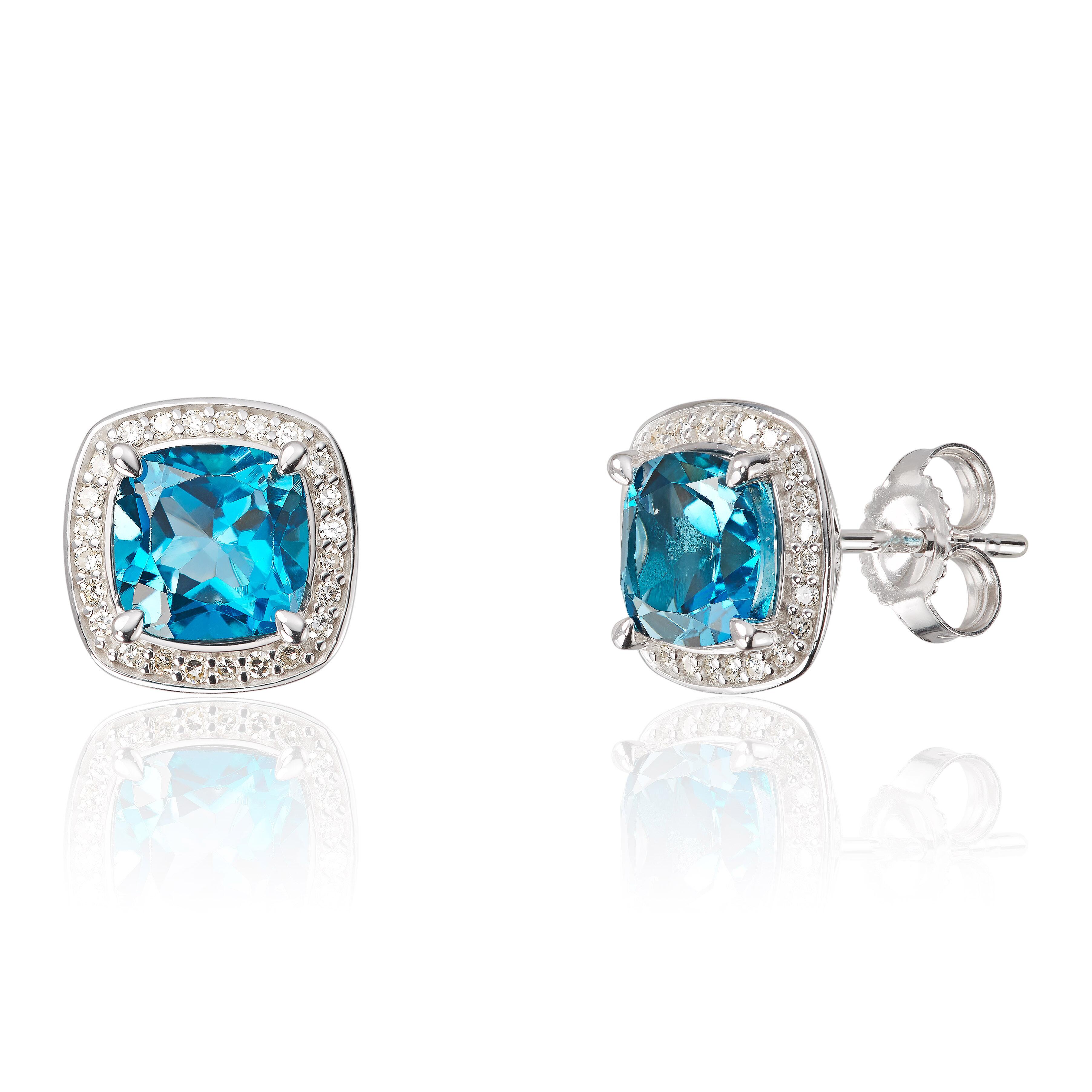 Ørepynt Topas London blue 0,13ct WSI HV 585