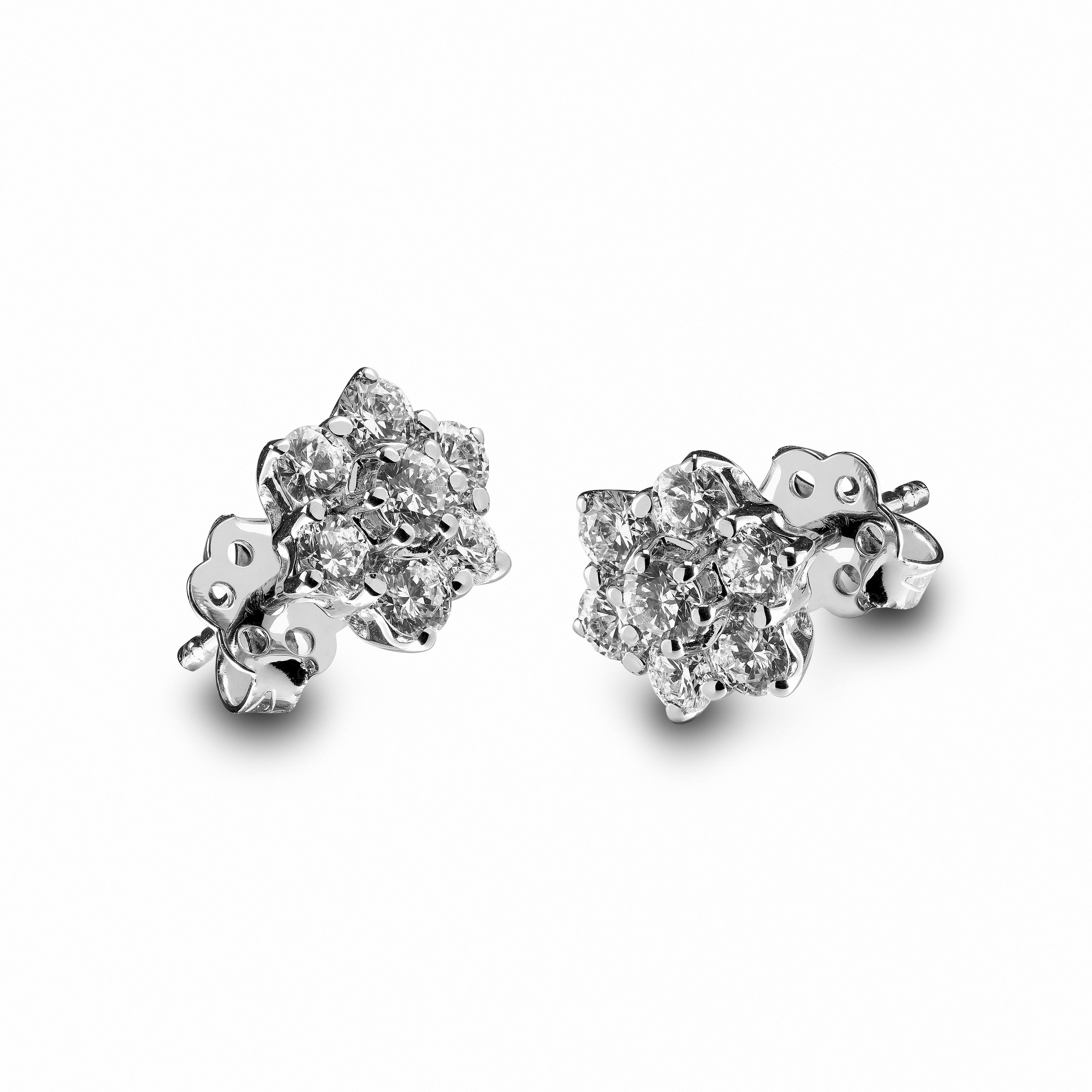 Rosett ørepynt 0,50ct WSI hv 585