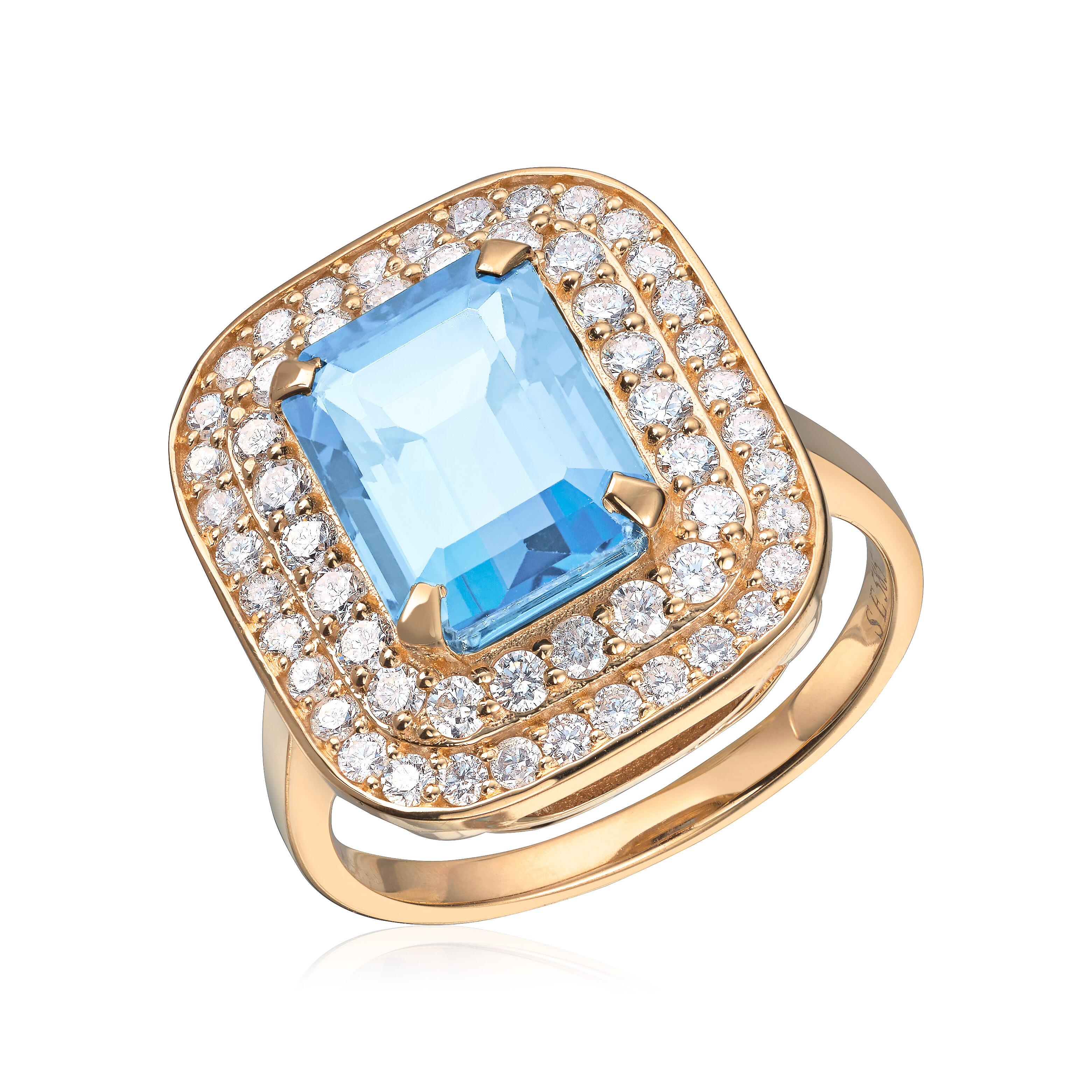 Ring Manhatten 0,84ct TWSI 14K gult gull