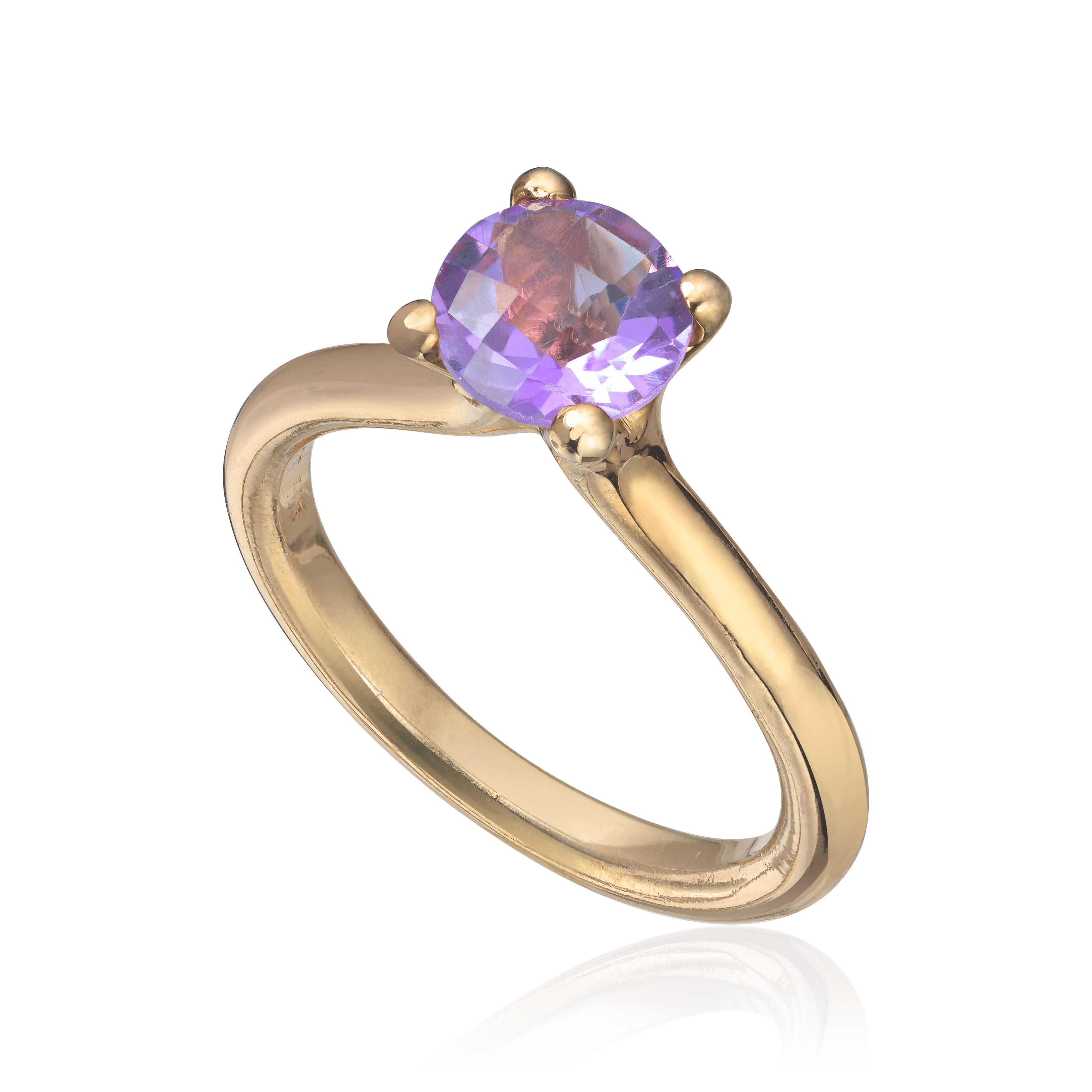 Lene Visholm Ring ametyst 585